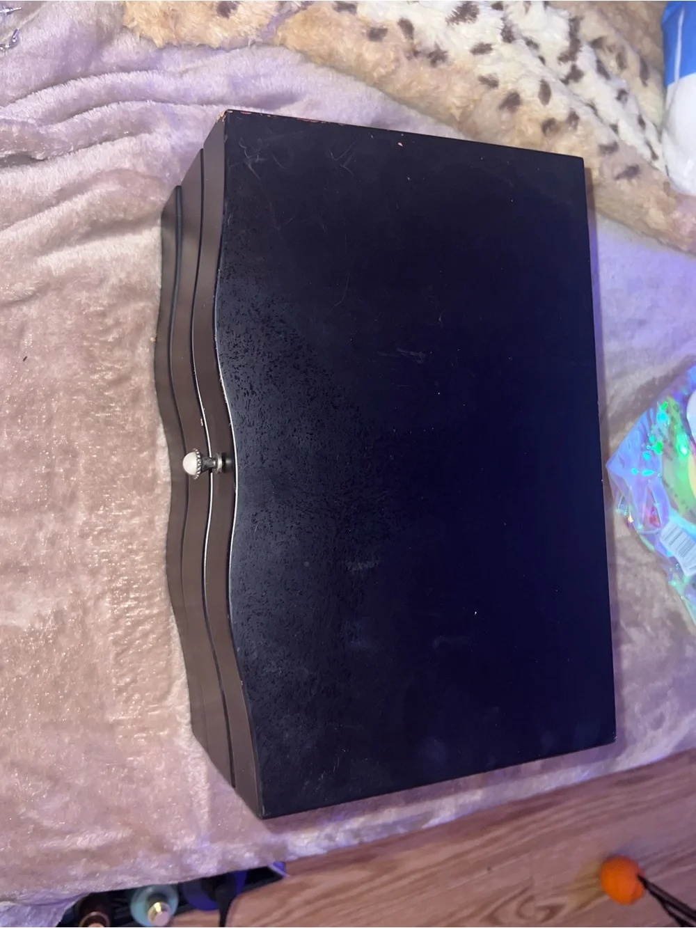 Black Jewelry Organizer Box with Mirror - Unbranded